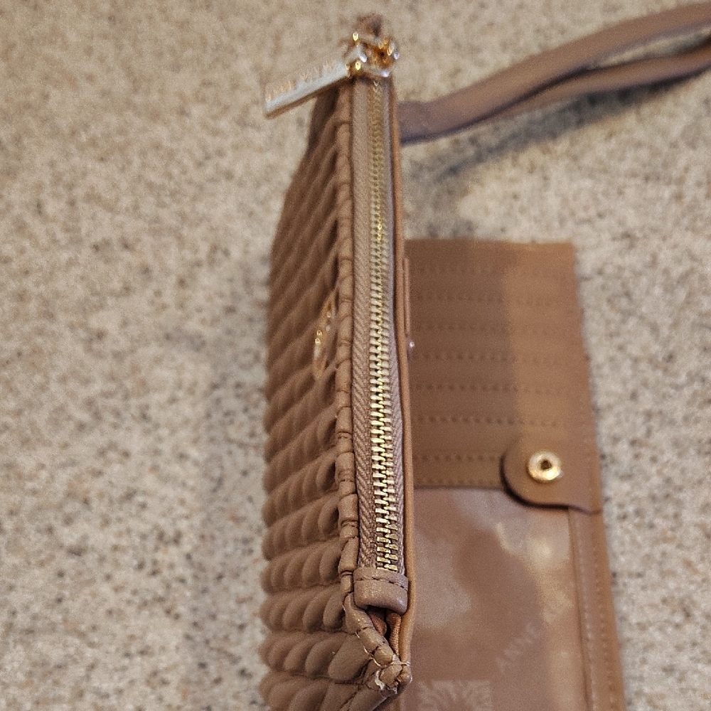 Anne Klein Taupe Quilted Wristlet - Picture 4 of 4